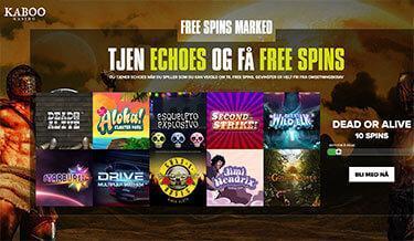 Kaboo Free spin marked