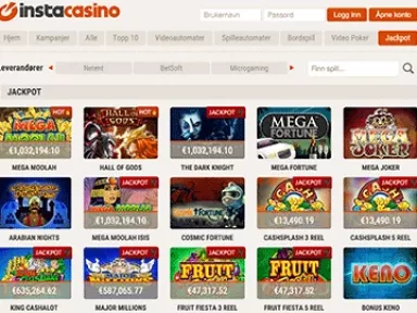 Insta casino jackpotspill