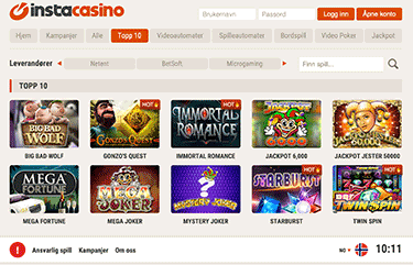 Insta Casino Topp 10 spill