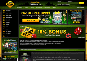 Gday Casino hemsida