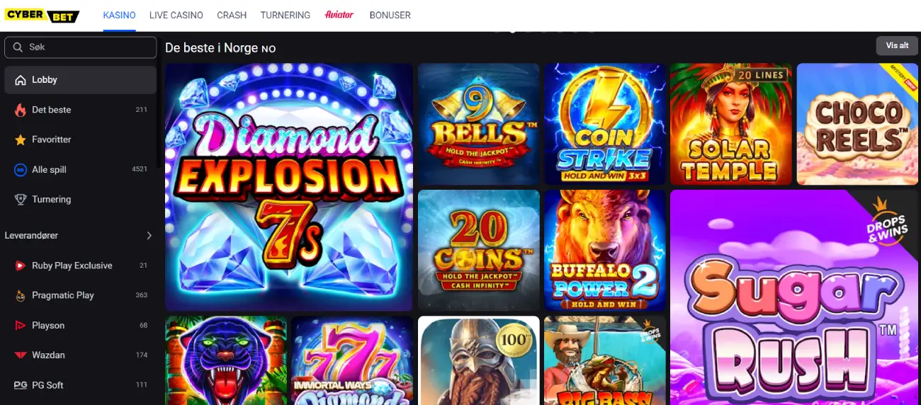 cyberbet casino norge spill