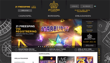 21 Casino hemsida