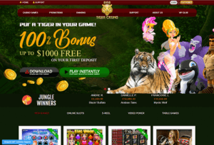 888 Tiger Casino Screenshot Promo page