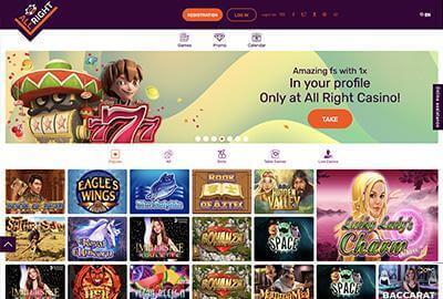 All Right casino hjemmeside