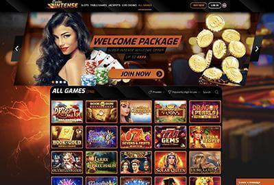 Casino Intense hjemmeside