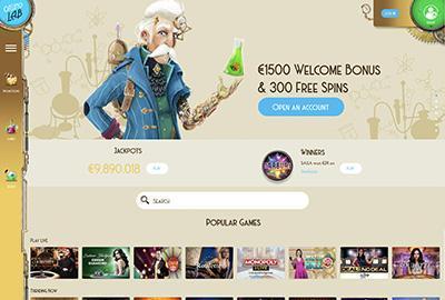 Casino Lab hjemmeside