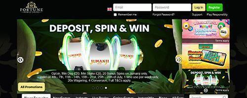 Fortune Mobile spin and win promo