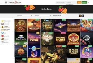 KnightSlots Casino hjemmeside