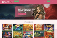 Lady Linda Slots hemsida