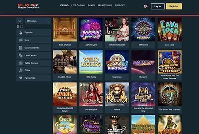 PlayPCF Casino hjemmeside