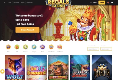 Regals Casino hjemmeside