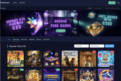 Rush Casino hjemmeside