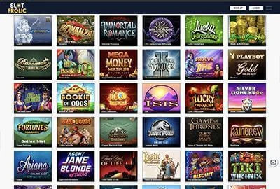 Slotfrolic Casino Games Selection