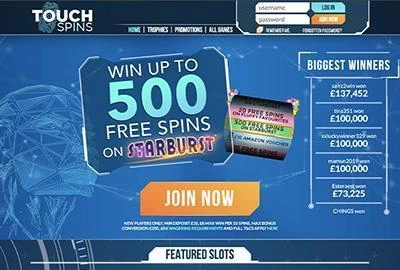 Touch Spins Casino Freespin Offer
