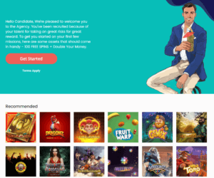 Hjemskjermbilde Agent Spinner Casino