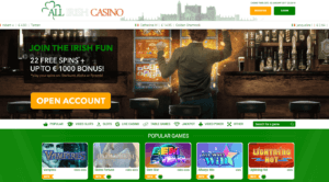 Hjemskjermbilde All Irish Casino