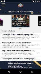 Skärmdump av Play Money App för Nya Casino