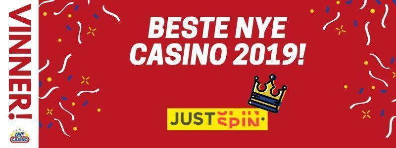 Justspin er Beste Nye Casino - vinner NC2019