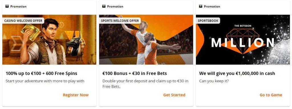 betsson bonus