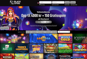 Hjemskjermbilde Black Spins Casino