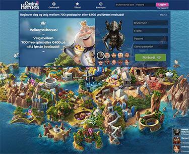 Casino Heroes Hjem