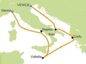 Cruise map Italy
