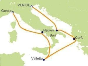 Cruise map Italy