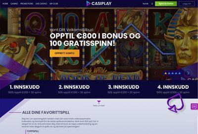 Skjermbilde stasjonær PC Casiplay Casino