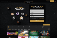 Champagne Spins hemsida