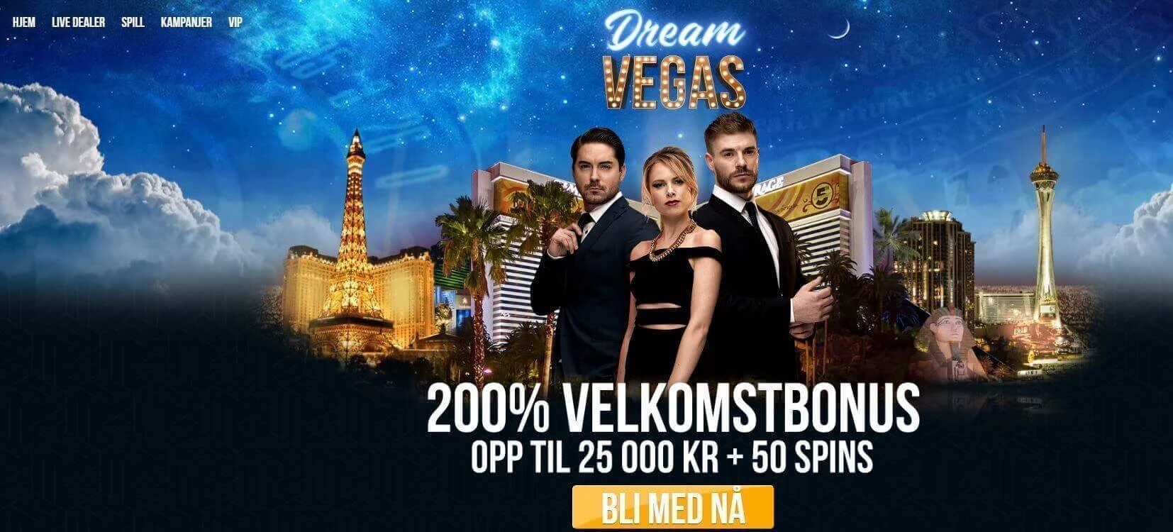 Velkomstbonustilbud Dream Vegas