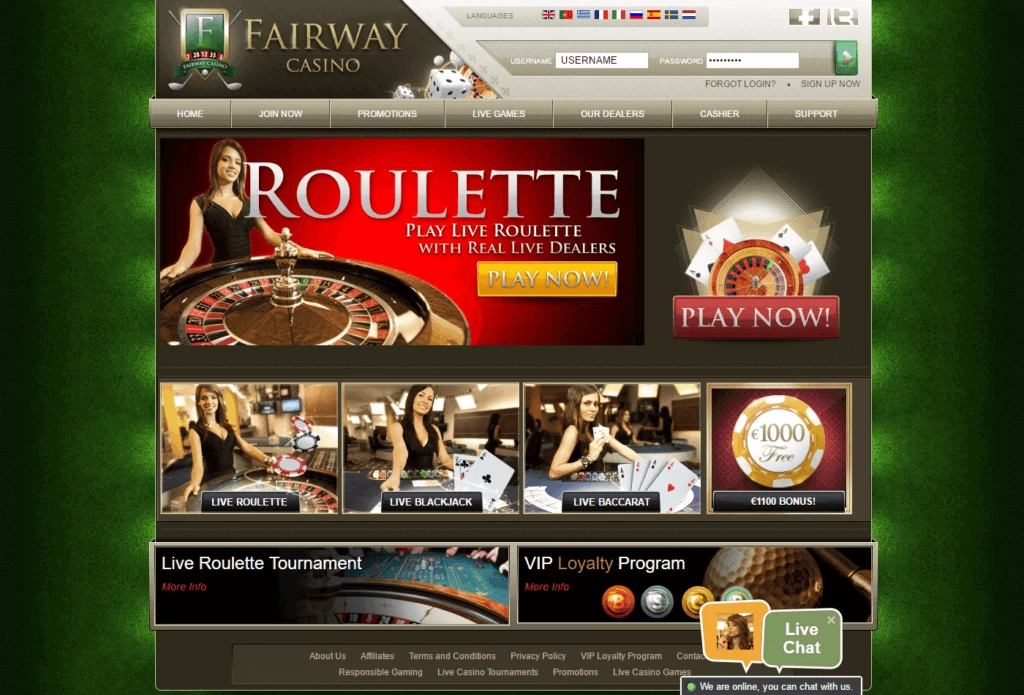 Hjemmeside Fairway Casino