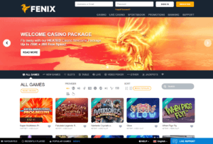 Hjemskjermbilde Fenix Casino