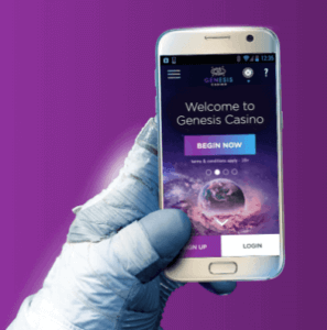 Genesis Casino hjemmeside på mobil