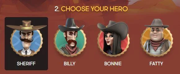 Skjermbilde Guns Bet Casino Choose Hero