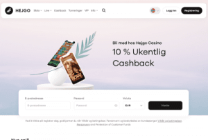 Hejgo Casino Cashback offer