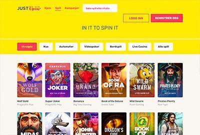 Justspin casinospill