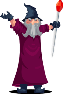Lord of the Spins Wizard Logo