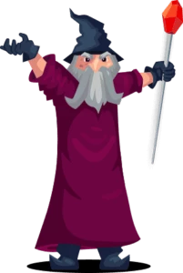 Lord of the Spins Wizard Logo