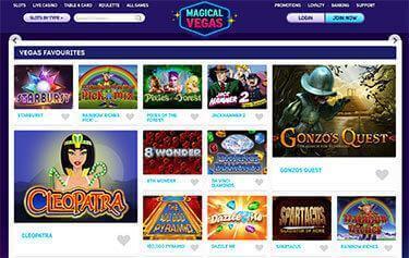 Magical Vegas Hjemmeside