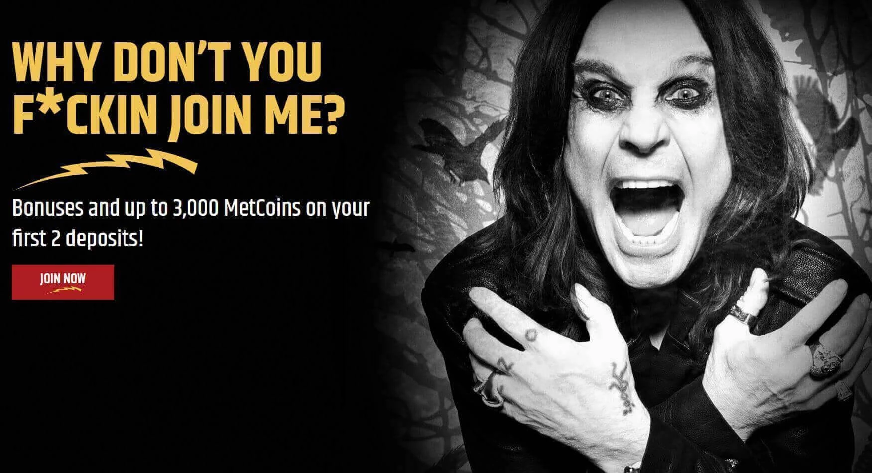 Annonse Metal Casino Ozzy Osbourne