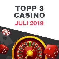De 3 beste casinoene fra juli 2019
