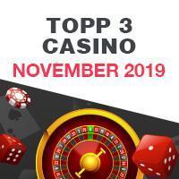Topp 3 casino fra november 2019