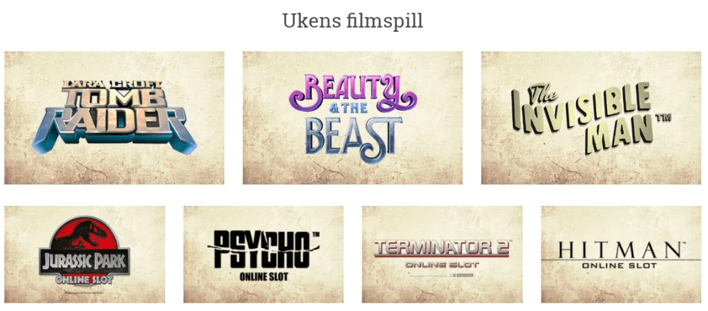 Ukentlig filmspill Norgesautomaten