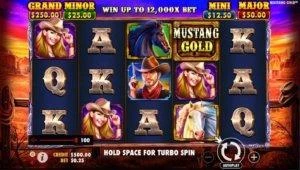 Spillskjerm Mustang Gold spilleautomat