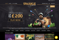 Sparkle Slots hemsida