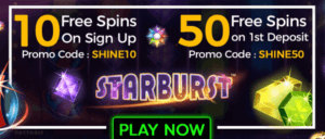 Spin Fiesta Casino Starburst Freespins Offer