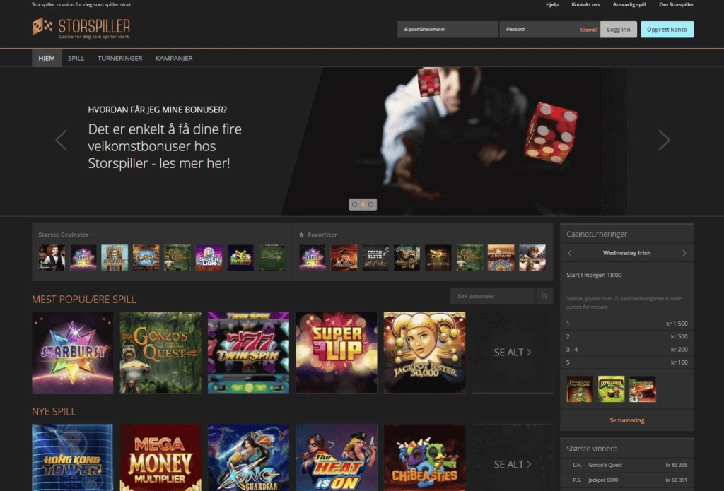 Storspiller homepage