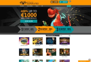  Superlines Casino velkomsttilbud