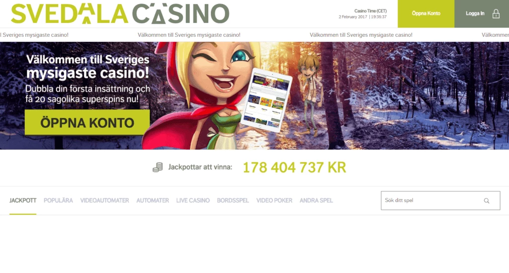 Hjemmeside Svedala Casino