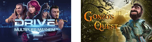 Drive: Multiplayer Mayhem and Gonzo's Quest spillminiatyrbilder